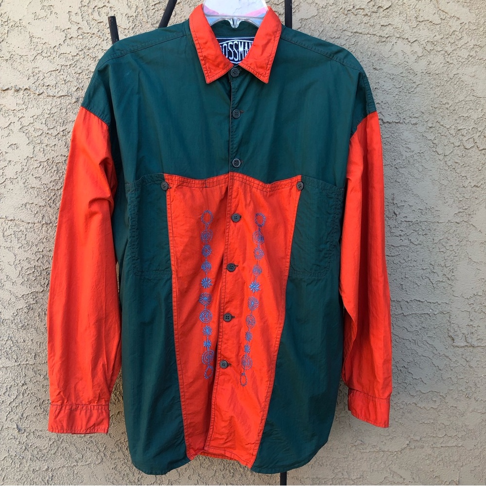 3 for $25 Vintage Bossman Button Diwn Shirt Sz L